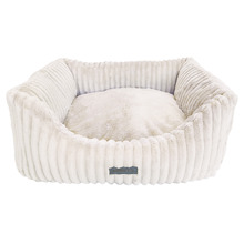 Velour Corduroy Bolstered Dog Bed